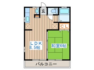 上アパートの物件間取画像